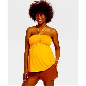 Isabel Maternity - Women's Maternity Tank Top Babydoll Pullover Sleeveless